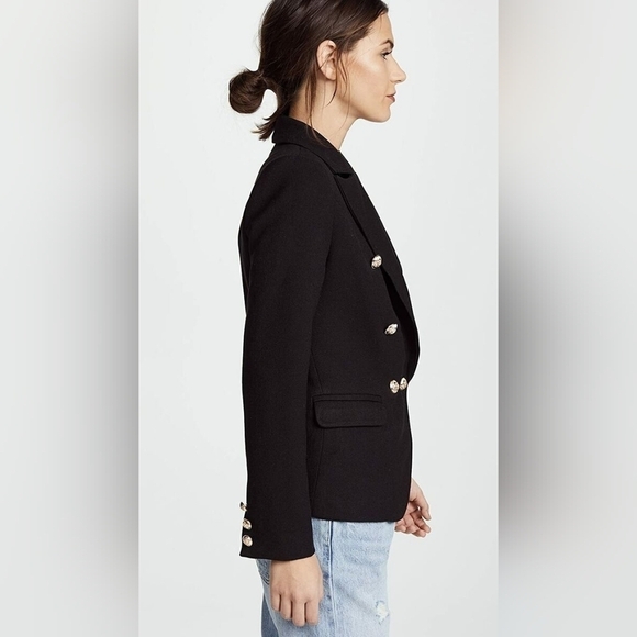Lioness Blazer Womens XS Black Double Breasted Jacket Stretch Buttons Palermo - Picture 13 of 14